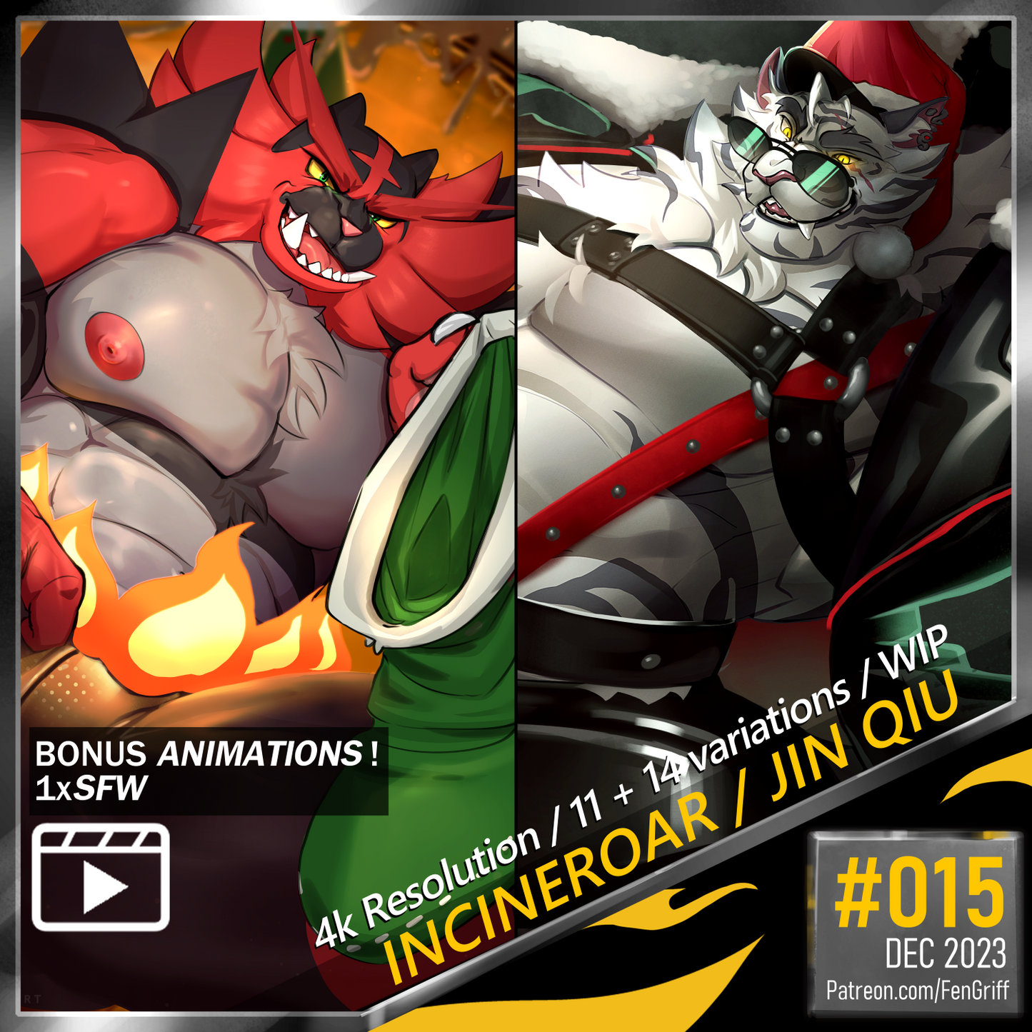 Pack 015: Xmas Incineroar | Jin Qiu [Animated]